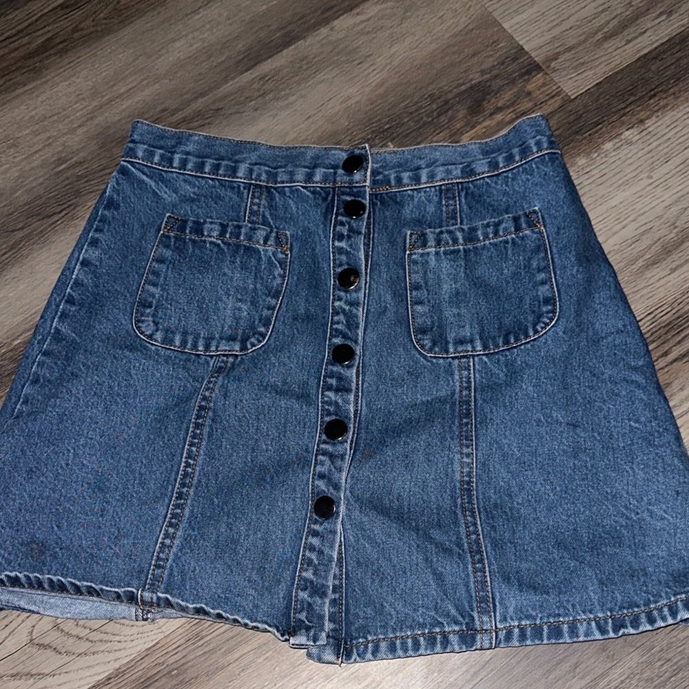 BDG Blue A-line Mini Skirt Casual